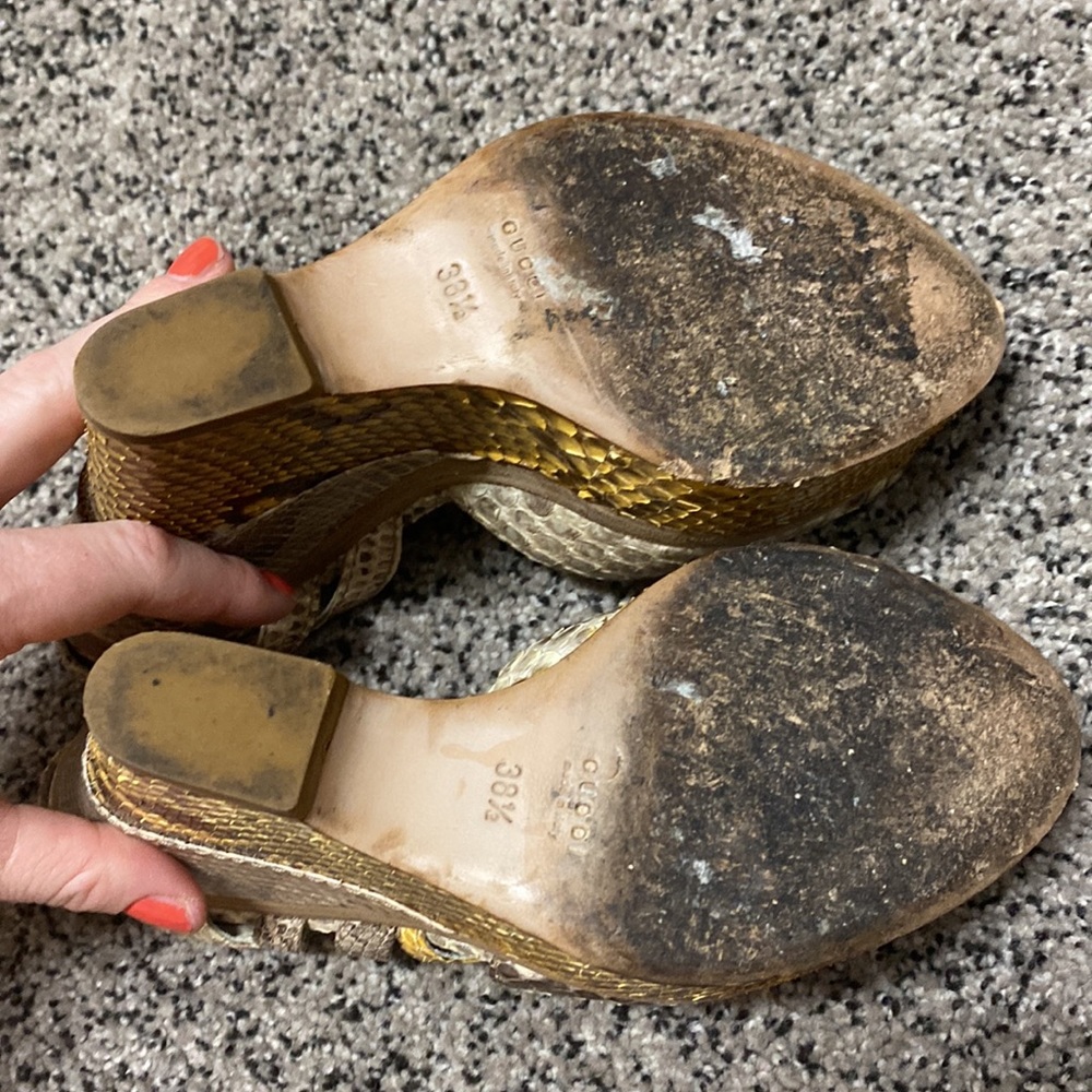 RARE GUCCI Python Wedge 38.5 - Picture 11 of 11